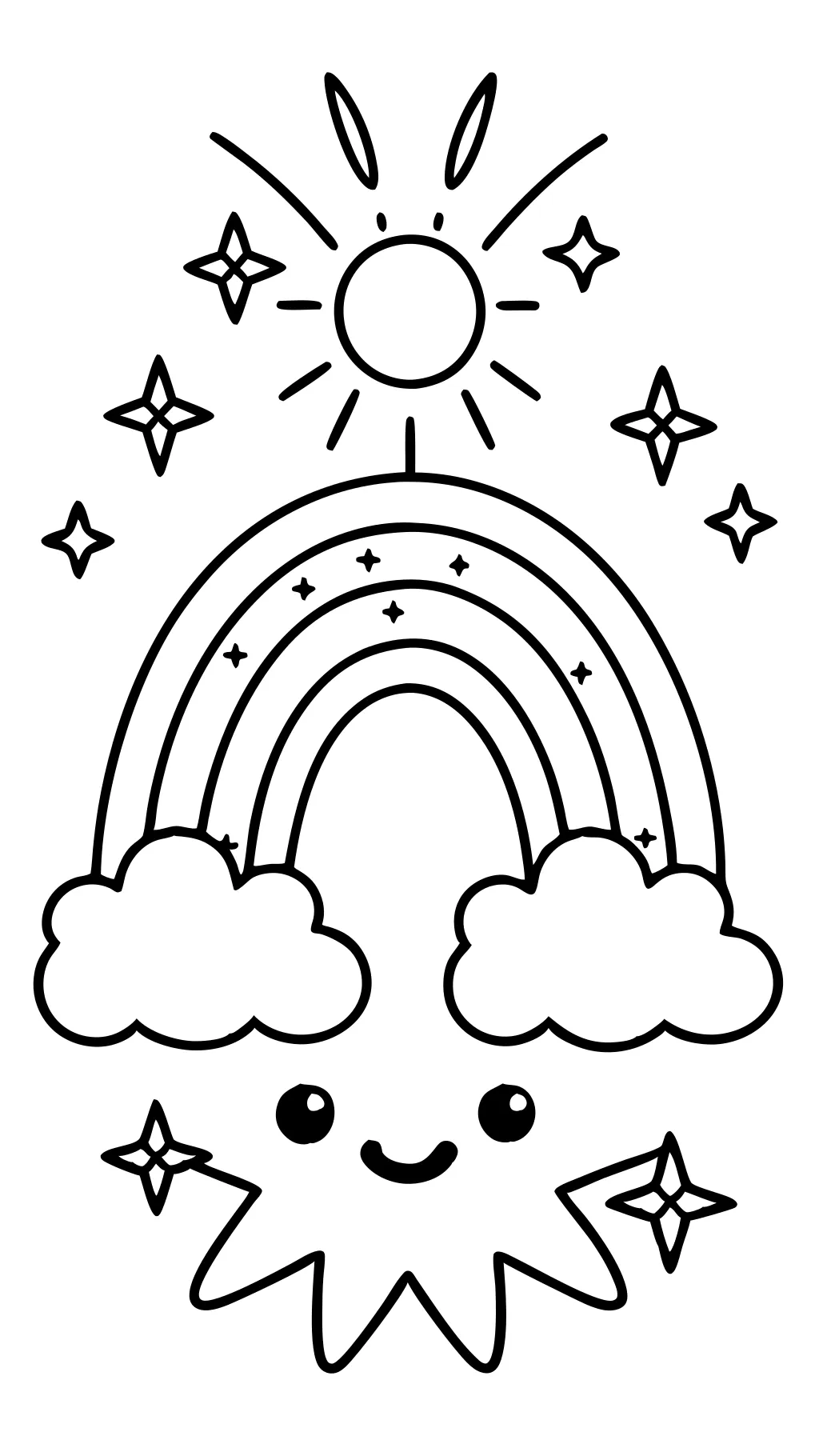 free printable coloring pages rainbow